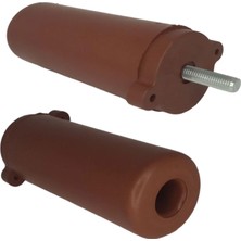 Glaswen 8 Adet Ayarlı Destek Ayağı 9.5 x 14.5 cm Kahverengi Gizli Ayak M8 Civatalı Incediş Mobilya Kanepe Baza Koltuk