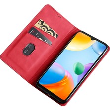 4U Sky Xiaomi Redmi Note 13 Pro 5g Kılıf Pu Deri Kart Tutucu Skin-Touch Telefon Kapağı-Kırmızı (Yurt Dışından)