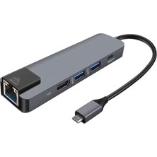 Buyfun 5-In-1 USB C Hub Type-C Bağlantı Istasyonu Çoklu Bağlantı (Yurt Dışından)