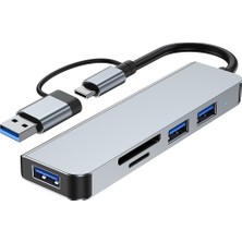 Buyfun Type C - USB 3.0 Hub 5'i 1 Arada Yerleştirme Istasyonu, (Yurt Dışından)