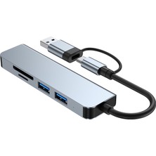 Buyfun Type C - USB 3.0 Hub 5'i 1 Arada Yerleştirme Istasyonu, (Yurt Dışından)