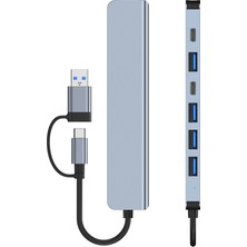 Buyfun 2217 Usb-A+Usb-C Hub Adaptörü Usb3.0+Usb2.0*4+Pd+Usb-C (Yurt Dışından)