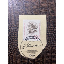 Ephemera Almanya Ilkgün Damgalı Fragman Pul Louis Schroeder 1987