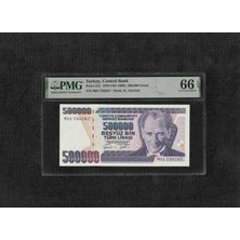 Numsimatik Türk Lirası Pmg 66 Epq Gem Unc Çil 500.000 Lira PICK#212 1970 (Nd 1998) S/n M01 7. Emisyon 4. Tertip