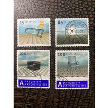 Ephemera Isviçre Tasarımları Son Dönem Damgalı Pullar