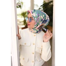 Silk Home Twill Ipek Eşarp Lacivert, Çağla, Somon, Pembe 11427-52