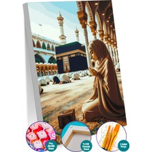 Picasso World Hobby Art Picasso Sayılarla Boyama Tuval Hobi Seti Kabe'de Dua