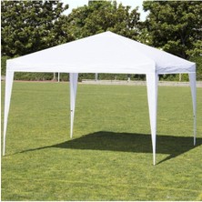 Nidage 15 - 25 kg Polyester Gazebo 3x3 300 x 300 Yarı Dikdörtgen 4 Kişilik ve Üstü Beyaz