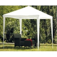 Nidage 15 - 25 kg Polyester Gazebo 3x3 300 x 300 Yarı Dikdörtgen 4 Kişilik ve Üstü Beyaz