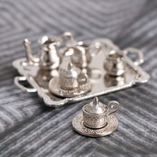 Scentu 10 Adet 1/12 Dollhouse Minyatür Gümüş Metal Çay Kahve Tepsisi Sofra Seti Cologo (Yurt Dışından)