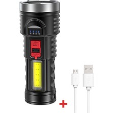 Scentu Taktik Taşınabilir Şarj Edilebilir El Feneri Için LED El Feneri 4 Mod Açık Kamp Için Süper Parlak Yüksek Güçlü LED El Fenerleri-Sabit Odak (Yurt Dışından)