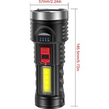 Scentu Taktik Taşınabilir Şarj Edilebilir El Feneri Için LED El Feneri 4 Mod Açık Kamp Için Süper Parlak Yüksek Güçlü LED El Fenerleri-Sabit Odak (Yurt Dışından)