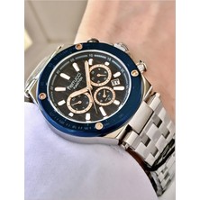 Ferrucci Erkek Fonksiyonlu Metal Kordon Kol Saati