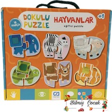 Bilmiş Çocuk Dokulu Puzzle Hayvanlar ( 18 Parça )