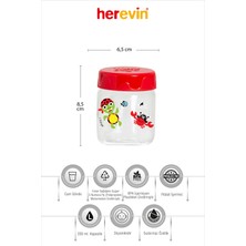 Herevin Altılı  Desenli Bebek Mama Kavanozu 200 ml