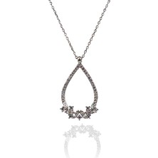 Neva Jewelry Baget Taşlı Damla Kolye