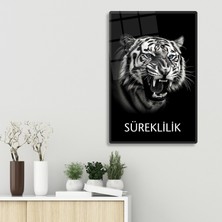 Decorita Cam Tablo | Motivasyon Serisi | Kaplan - Süreklilik | 40cm x 60cm