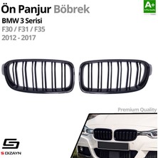 S-Dizayn Bmw 3 Serisi F30/F31/F35 Ön Panjur Böbrek Parlak Siyah Piano Black M3 Model 2012-2017