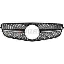 S-Dizayn Mercedes C-Class W204 Ön Panjur Parlak Siyah Piano Black Diamond Model 2007-2014