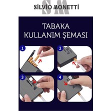 Silvio Monetti USB Şarjlı Çakmaklı Mentollü Sigara Tabakası - TBKMENTOLR02