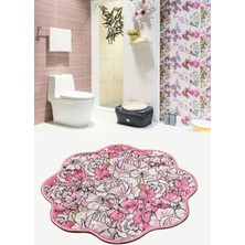 Chilai Home Rosa Pink Shape Djt 100 cm Banyo Halısı