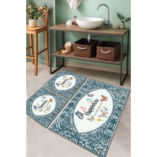 Chilai Home Callıng You 3'lü Set Banyo Halısı Banyo Paspası Djtbanyo