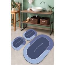Chilai Home Skylıfe 3'lü Set Banyo Halısı Banyo Paspası Djtbanyo