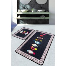 Chilai Home Swing Of Fish Banyo Halısı 2'li Set Djtbanyo