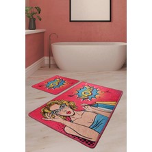 Chilai Home Pop Art 2'li Set Banyo Halısı, Paspas Djtbanyo