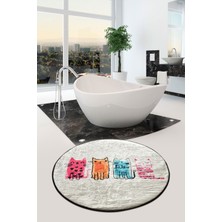 Chilai Home Baby Cats Djt Çap 100 Cm Banyo Halısı