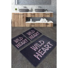 Chilai Home Wild Heart Banyo Halısı 3'lü Set Djtbanyo