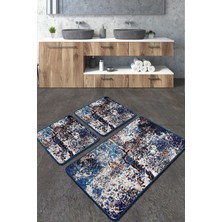 Chilai Home Be Lost Banyo Halısı 3'lü Set Banyo Paspası Kaymaz Tabanlı Klozet Takımı Djtbanyo