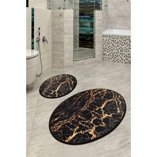 Chilai Home Goldes 2'li Set Banyo Halısı Paspas, Klozet Takımı Djtbanyo