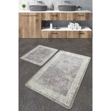 Chilai Home Silencio Banyo Halısı 2'li Set Banyo Paspası Kaymaz Tabanlı Klozet Takımı Djtbanyo