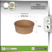 Orego Karton Gıda Kasesi Kraft 38 Oz - 50 Adet