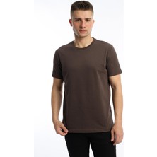 Polo State Erkek Golf Nakışlı Regular Fit Basic Tişört Kahverengi