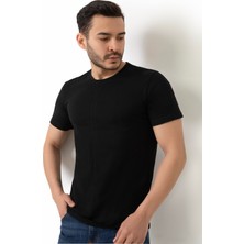 Polo State Erkek Bisiklet Yaka Regular Fit Tişört Siyah