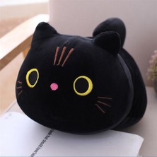 NB Market Siyah Kedi Hayvan Model Yastık Peluş Oyuncak 25-28CM Uyku Arkadaşı