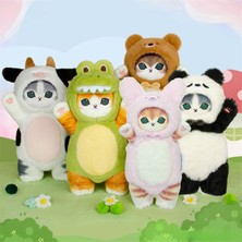 NB Market Dinazor Kostümlü 25CM Sevimli Kedi Peluş Oyuncak