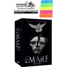 Emare Maske 735 Sayfa Karton Kapak 1 Adet Aslı Arslan Fosforlu Transparan Kitap Ayraç 1 Paket