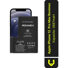 Rovimex iPhone 12 Pro Max Batarya Pil - 3687 Mah