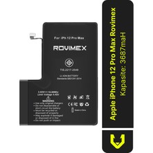 Rovimex iPhone 12 Pro Max Batarya Pil - 3687 Mah