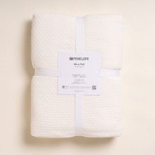 %100 Viskon Çift Kişilik Pike 220x240 cm Ekru - Mila Serisi