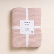 %100 Viskon Çift Kişilik Pike 220x240 cm Pudra - Mila Serisi