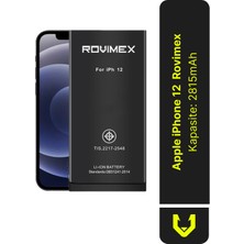Rovimex Apple iPhone 12 Rovimex Batarya Pil
