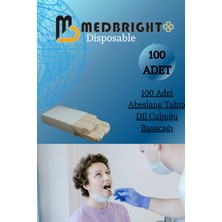 Med Bright Tek Kullanımlık Ahşap Ağda Spatulası 100 Adet