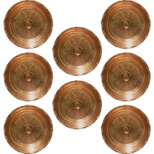 Efemir 8 Adet Bakır Hamam Tası 20 cm
