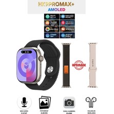 Qifit Watch 9 Hk9 Pro Max Plus+ Kulaklık ve Galeri Özellikli V3 Amoled (3 Kordon)