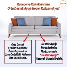 Badem10 20'li Set Aspen Lüks Mobilya Kanepe Koltuk TV Ünitesi Destek Ayağı 15 cm Kahverengi Ayakları