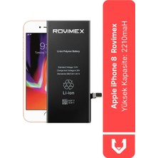 Rovimex Apple iPhone 8g Rovimex Yüksek Kapasite Batarya Pil